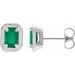 Round 4-Prong Claw Bezel-Style Stud Earrings
