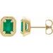 Round 4-Prong Claw Bezel-Style Stud Earrings