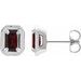 Round 4-Prong Claw Bezel-Style Stud Earrings
