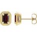 Round 4-Prong Claw Bezel-Style Stud Earrings