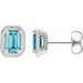 Round 4-Prong Claw Bezel-Style Stud Earrings