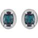 Round 4-Prong Claw Bezel-Style Stud Earrings