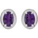 Round 4-Prong Claw Bezel-Style Stud Earrings