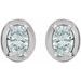 Round 4-Prong Claw Bezel-Style Stud Earrings