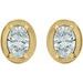 Round 4-Prong Claw Bezel-Style Stud Earrings