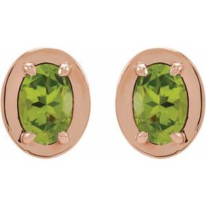 Round 4-Prong Claw Bezel-Style Stud Earrings