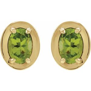 Round 4-Prong Claw Bezel-Style Stud Earrings