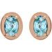 Round 4-Prong Claw Bezel-Style Stud Earrings