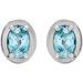 Round 4-Prong Claw Bezel-Style Stud Earrings