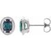 Round 4-Prong Claw Bezel-Style Stud Earrings