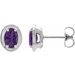 Round 4-Prong Claw Bezel-Style Stud Earrings