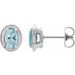 Round 4-Prong Claw Bezel-Style Stud Earrings