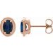 Round 4-Prong Claw Bezel-Style Stud Earrings