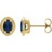 Round 4-Prong Claw Bezel-Style Stud Earrings