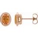 Round 4-Prong Claw Bezel-Style Stud Earrings
