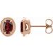 Round 4-Prong Claw Bezel-Style Stud Earrings