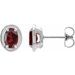 Round 4-Prong Claw Bezel-Style Stud Earrings