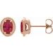 Round 4-Prong Claw Bezel-Style Stud Earrings