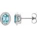 Round 4-Prong Claw Bezel-Style Stud Earrings