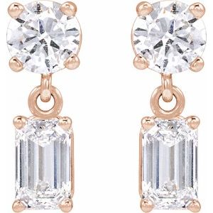 Two-Stone Dangle Earrings