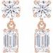 Two-Stone Dangle Earrings