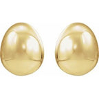 Electroform Puffed Ball Stud Earrings