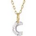 Lab-Grown Diamond Initial Necklace