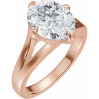Claw-Prong Split Shank Solitaire Engagement Ring or Band
