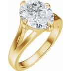 Claw-Prong Split Shank Solitaire Engagement Ring or Band