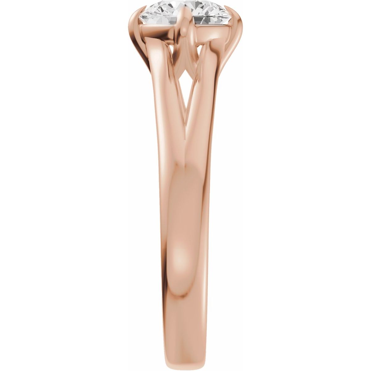 Claw-Prong Split Shank Solitaire Engagement Ring or Band