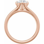 Claw-Prong Split Shank Solitaire Engagement Ring or Band