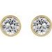 Bezel-Set Stud Earrings