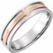 Grooved Cross Flat Band with Bead Blast Finish