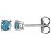 Round 4-Prong Lightweight Stud Earrings