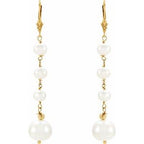 Graduated Pearl Earrings