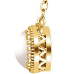 Milgrain Bezel-Set Birthstone Necklace