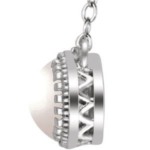Milgrain Bezel-Set Birthstone Necklace
