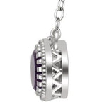 Milgrain Bezel-Set Birthstone Necklace