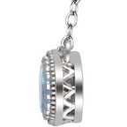 Milgrain Bezel-Set Birthstone Necklace