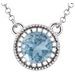 Milgrain Bezel-Set Birthstone Necklace