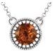 Milgrain Bezel-Set Birthstone Necklace
