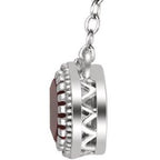 Milgrain Bezel-Set Birthstone Necklace