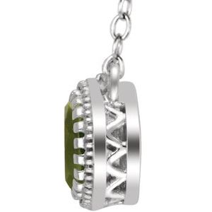 Milgrain Bezel-Set Birthstone Necklace