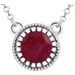 Milgrain Bezel-Set Birthstone Necklace