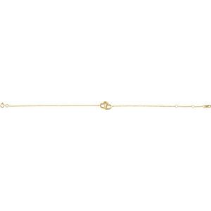 Interlocking Hearts Link Bracelet