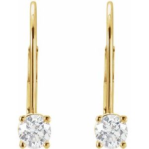 Round Lever Back Earrings