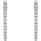 Accented U-Hoop Earrings
