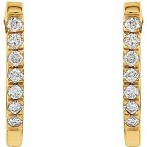 Accented U-Hoop Earrings
