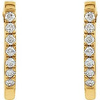 Accented U-Hoop Earrings