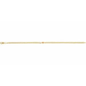 Bezel-Set Solitaire Curb Link Bracelet